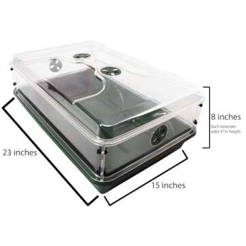 EarlyGrow 93807 Domed Propagator with Height Extenders