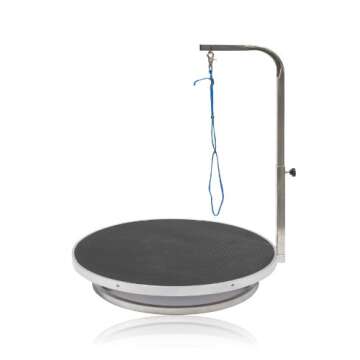 Go Pet Club Pet Dog Grooming Table with Arm, 22-Inch, Black