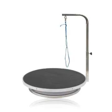 Go Pet Club Pet Dog Grooming Table with Arm, 22-Inch, Black