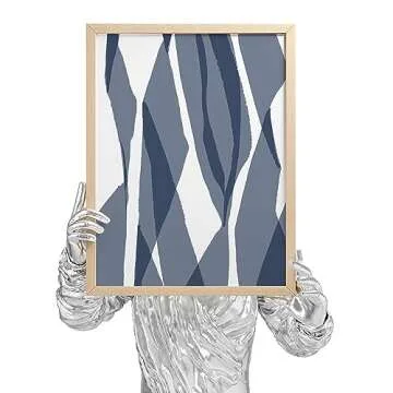 Coastal Navy Blue Wall Art Set - 6 Unframed Prints