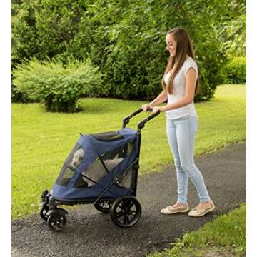 Pet Gear NO-Zip Stroller for Easy Pet Access and Comfort