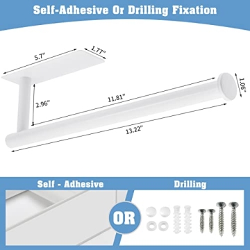 Matte Black Paper Towel Holder SUS304 Steel Space-Saving