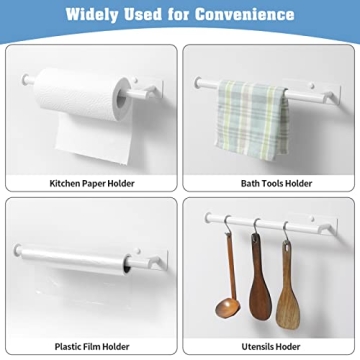 Matte Black Paper Towel Holder SUS304 Steel Space-Saving