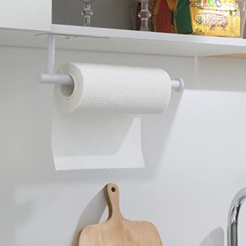 Matte Black Paper Towel Holder SUS304 Steel Space-Saving