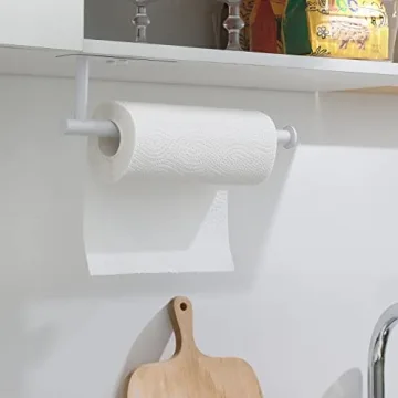 Matte Black Paper Towel Holder SUS304 Steel Space-Saving