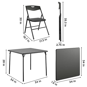 Ameriwood Home Cosco Folding Table & Chair Set