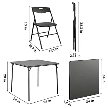 Ameriwood Home Cosco Folding Table & Chair Set