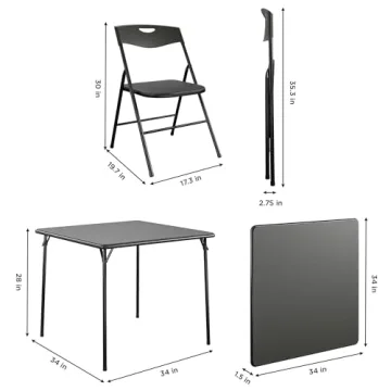 Ameriwood Home Cosco Folding Table & Chair Set