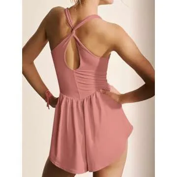 Caracilia Women's Athletic Romper - Stylish Workout One-Piece
