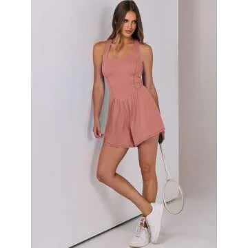 Caracilia Women's Athletic Romper - Stylish Workout One-Piece
