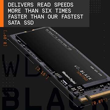 Western Digital 1TB SN750 NVMe Internal Gaming SSD Solid State Drive - Gen3 PCIe, M.2 2280, 3D NAND, Up to 3,470 MB/s - WDS100T3X0C