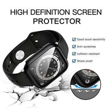 10 Pack Case for Apple Watch Series 3/2/1 38mm with Tempered Glass Screen Protector, BHARVEST High D...