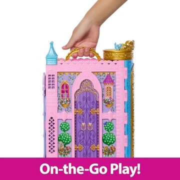 Mattel Disney Princess Toys, Ready for The Ball Closet Playset Opens to 2 Feet Wide & Includes 2 Fashions, 25 Accessories, Storage & More