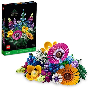 LEGO Wildflower Bouquet Set for Adults 18 Plus