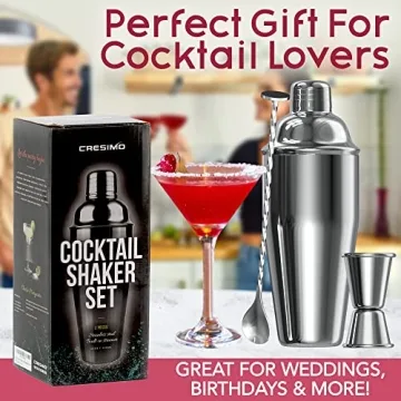Cresimo 24oz Cocktail Shaker Set with Bar Accessories