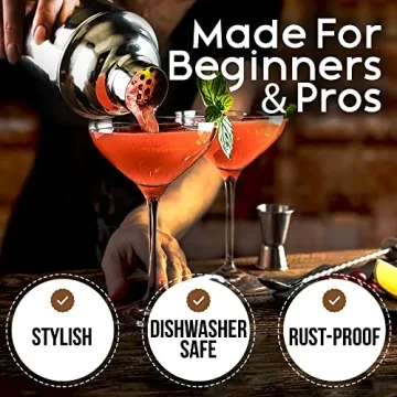 Cresimo 24oz Cocktail Shaker Set with Bar Accessories