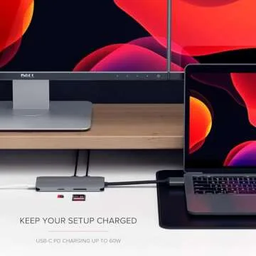 Satechi USB C Hub Dual Multimedia Adapter, USB C Docking Station with 2 4K HDMI, 60W USB C PD Charging, 2 USB-A Data, Ethernet, Micro/SD Card Readers, for MacBook Pro/Air M1 M2 M3 - Space Gray