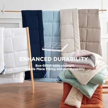 Bedsure Comforters Full Size - Duvet Insert Contrast Down Alternative Comforter Quilted All Season Duvet with 8 Tabs, Machine Washable, Gifts for Women, White, Full 86 x 82 Inches