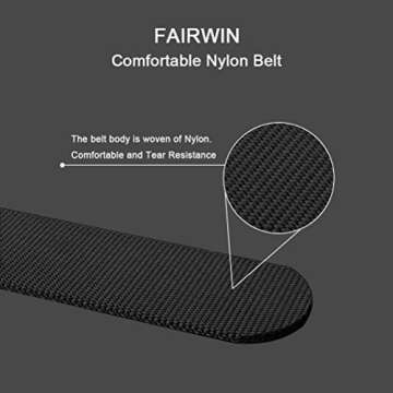 FAIRWIN Tactical Belts for Men Rigger Utility Work Belt Nylon Webbing Belt with V-Ring Heavy-Duty Quick-Release Buckle