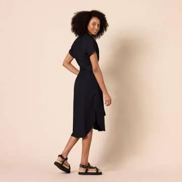 Amazon Essentials Women's Relaxed Fit Shirt Dress - Black