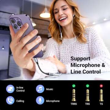 UGREEN Headphone Adapter for iPhone Lightning to 3.5mm Adapter Apple MFi Certified Lightning Aux Aud...