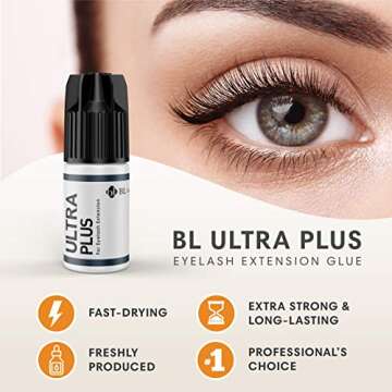 BL Lashes Ultra Plus Extra Strong Eyelash Glue Professional