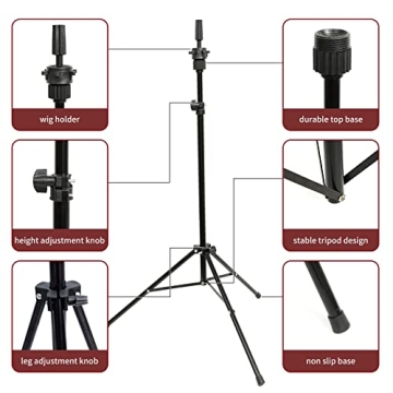 Adjustable Lihui Wig Stand for Cosmetology and Styling