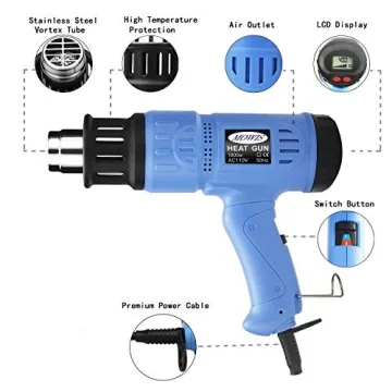 Mowis 1800W Hot Air Gun with LCD Display and Nozzles