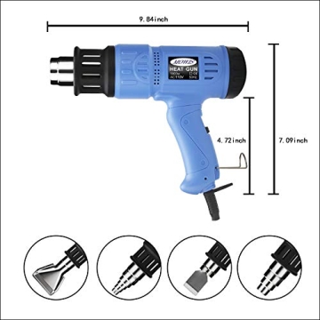 Mowis 1800W Hot Air Gun with LCD Display and Nozzles