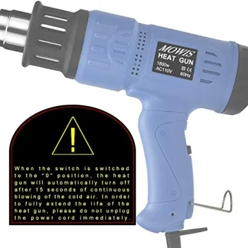 Mowis 1800W Hot Air Gun with LCD Display and Nozzles