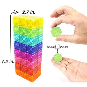 BrainSpark 48PCS Magnetic Building Blocks for Kids