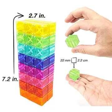 BrainSpark 48PCS Magnetic Building Blocks for Kids