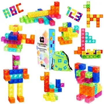 BrainSpark 48PCS Magnetic Building Blocks for Kids