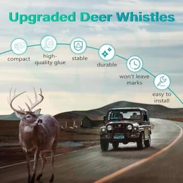 Elook Upgraded Deer Whistles for Car, Deer Horn for Car, Save Deer Whistle for Vehicles, Trunks, Mot...