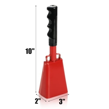 Loud Peohud Cowbell Set - 6 Pack for Sports & Events