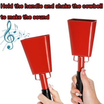 Loud Peohud Cowbell Set - 6 Pack for Sports & Events