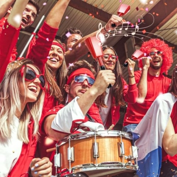 Loud Peohud Cowbell Set - 6 Pack for Sports & Events