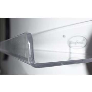 Blingsoul 5mm Thick Clear Floating Bathroom Wall Shelf - Acrylic Wall Mounted Display Shelves, Invisible Vanity, Spice Rack Organizer (Set of 4)