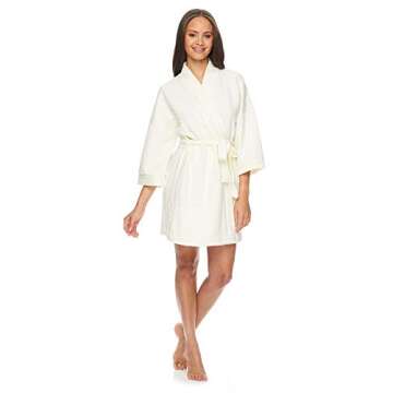 Elegant TAHARI Women's Knee-Length Lightweight Lounge Robe for Style