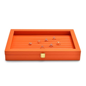 Elegant Oirlv Jewelry Organizer with Acrylic Lid