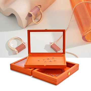 Elegant Oirlv Jewelry Organizer with Acrylic Lid