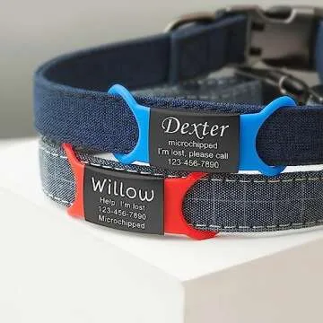 Anavia Silent Pet ID Tags - Custom Engravable, Stylish