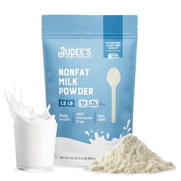 Judee’s Non-Fat Milk Powder 1.5 lb - 100% Non-GMO, Keto-Friendly, Gluten-Free