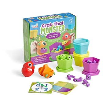 hand2mind Grab That Monster Fine Motor Activity Set, Occupational Therapy Toys, Fine Motor Skills To...