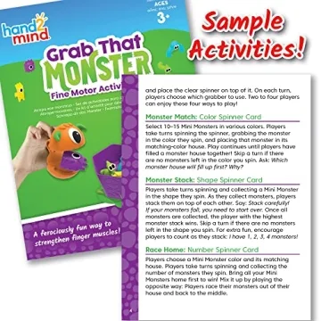 hand2mind Monster Grabbers for Fine Motor Skills Fun