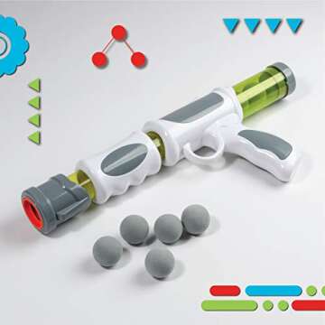 Discovery Kids Hungry T-Rex Feeding Game, Carnival Style Shooting Competition for Kids, 8 Indoor Safe Foam Balls with Air Launcher, Electronic LCD Screen with Lever Tongue, Great for Ages 6 & Up