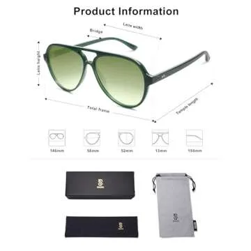 SOJOS Polarized Aviator Sunglasses for Men & Women