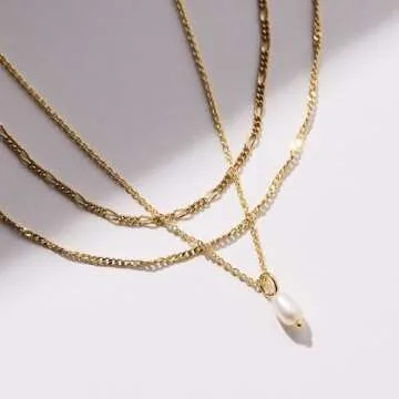 Ana Luisa Gold Layered Necklace Set - Chic 14K Gold