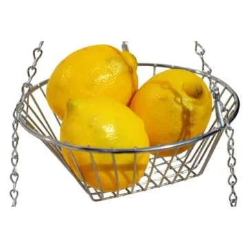 Deco Brothers Hanging Fruit Basket, 3-Tier, Chrome
