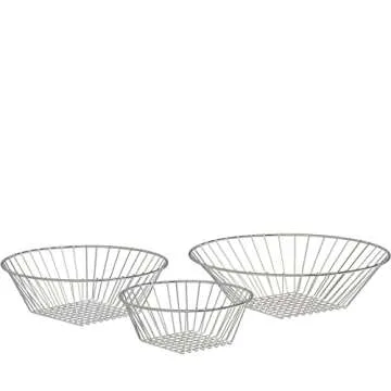 Deco Brothers Hanging Fruit Basket, 3-Tier, Chrome
